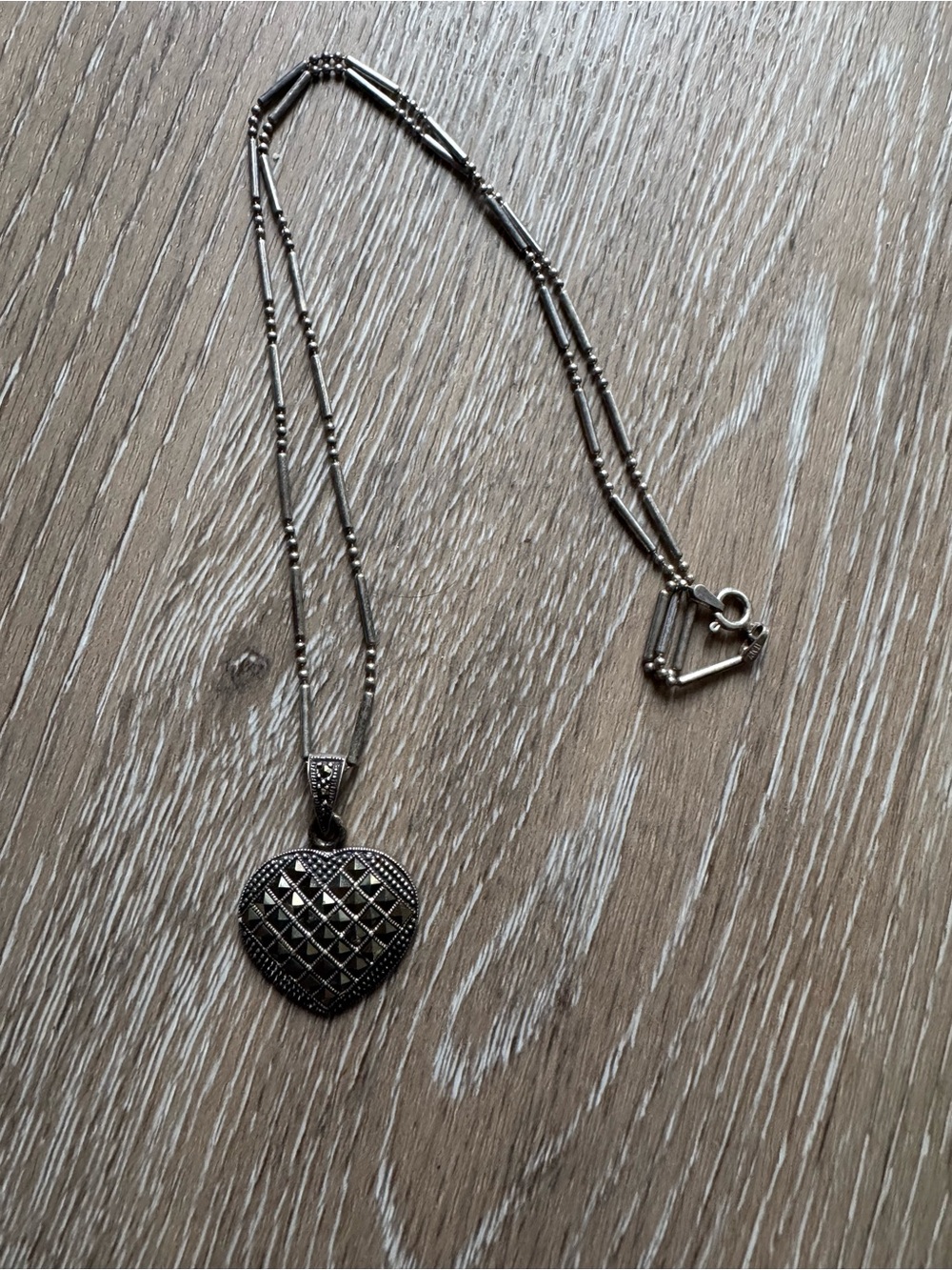 Sterling silver bar link chain 925 necklace